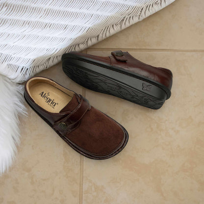 Alegria Brenna Choco Luster Shoe