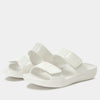 white gloss sandal