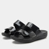 black gloss sandal