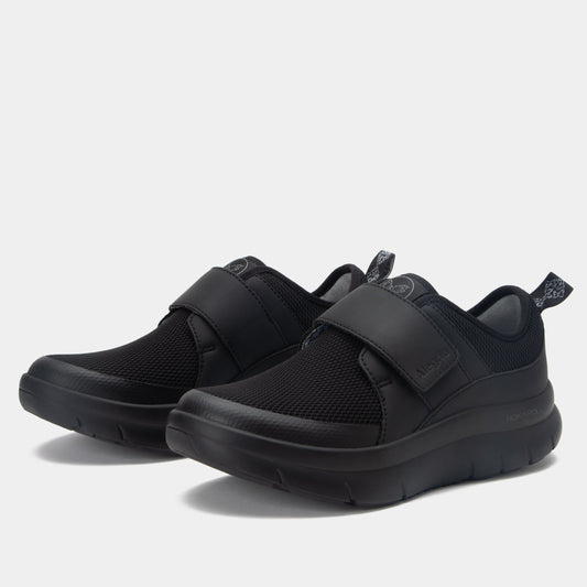 Alegria Double Trouble Black Mesh Shoe