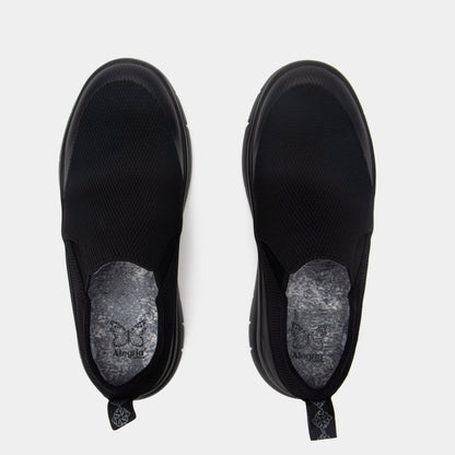 Alegria Shift Lead Black Mesh Shoe