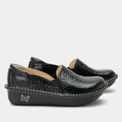 Alegria Debra Black Embossed Shoe