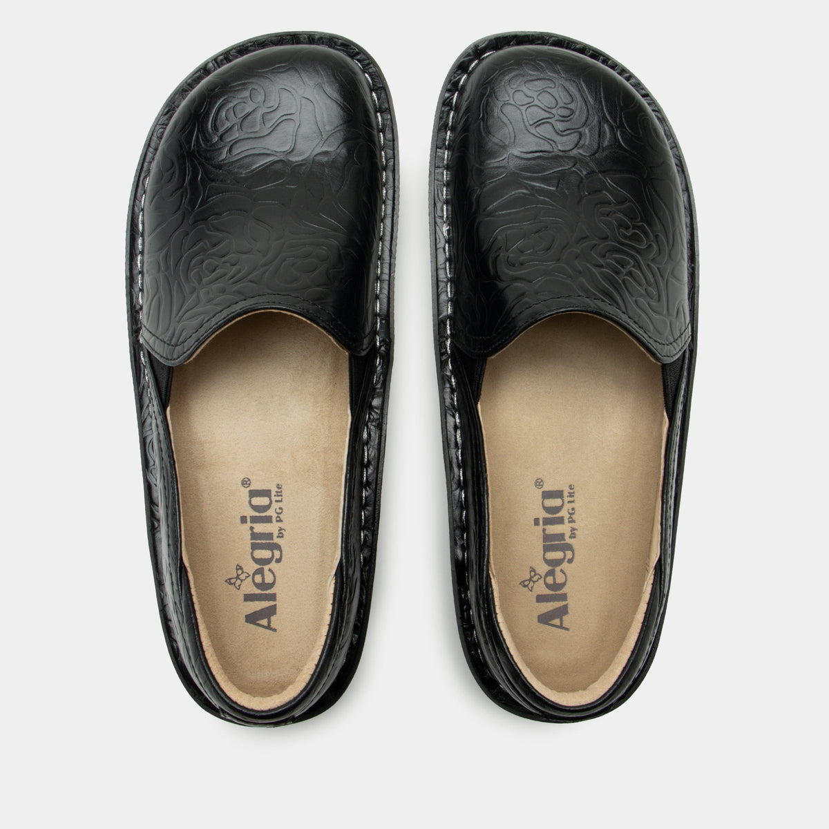 Alegria Debra Black Embossed Shoe