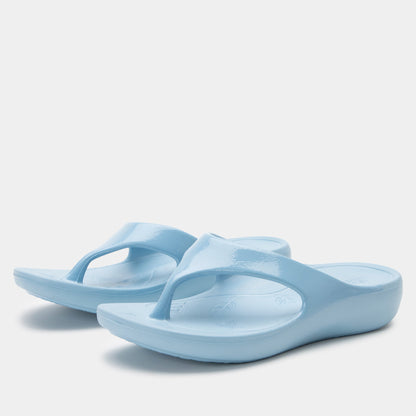 dusty blue gloss sandal,36