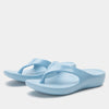 dusty blue gloss sandal
