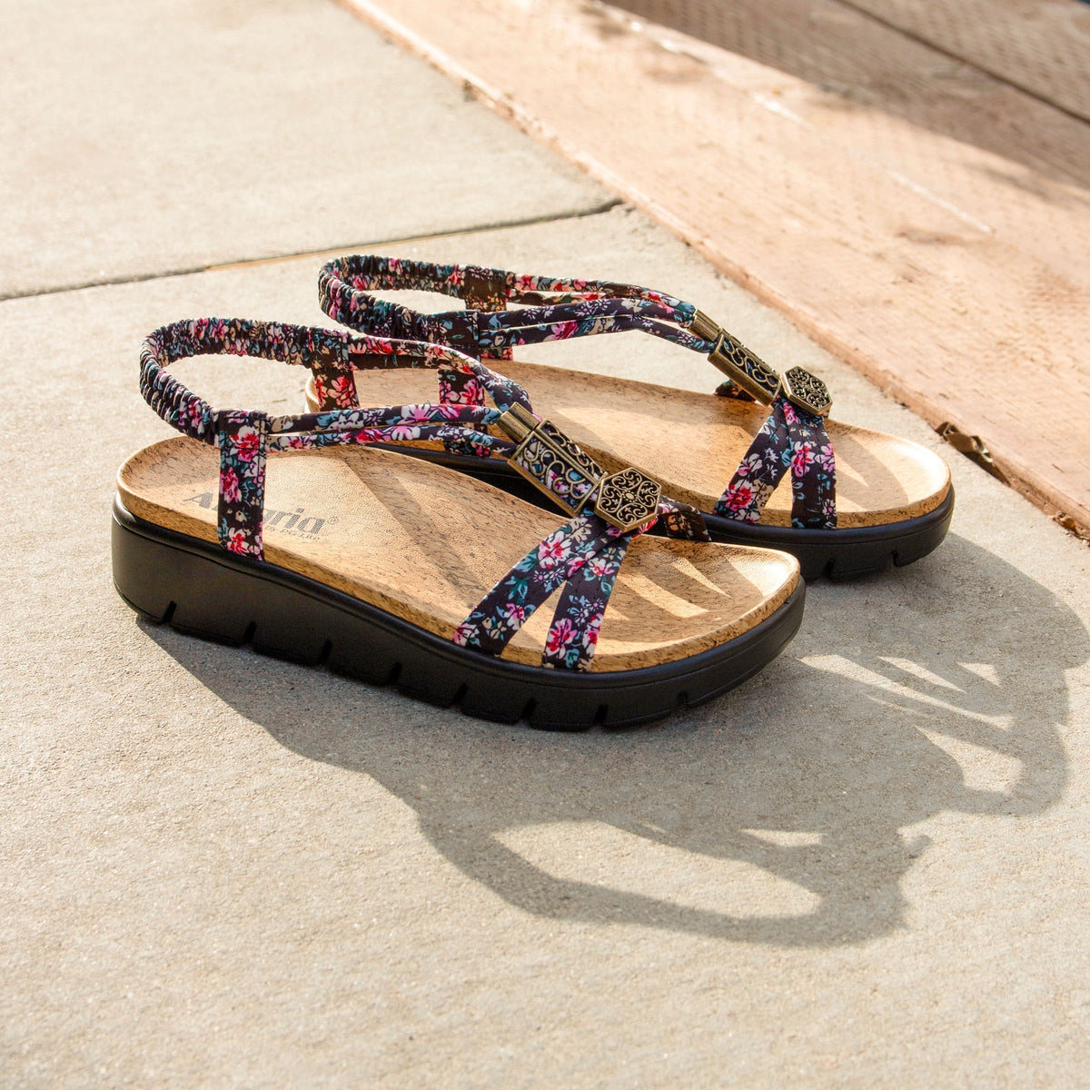 Alegria Roz Charm Black Sandal