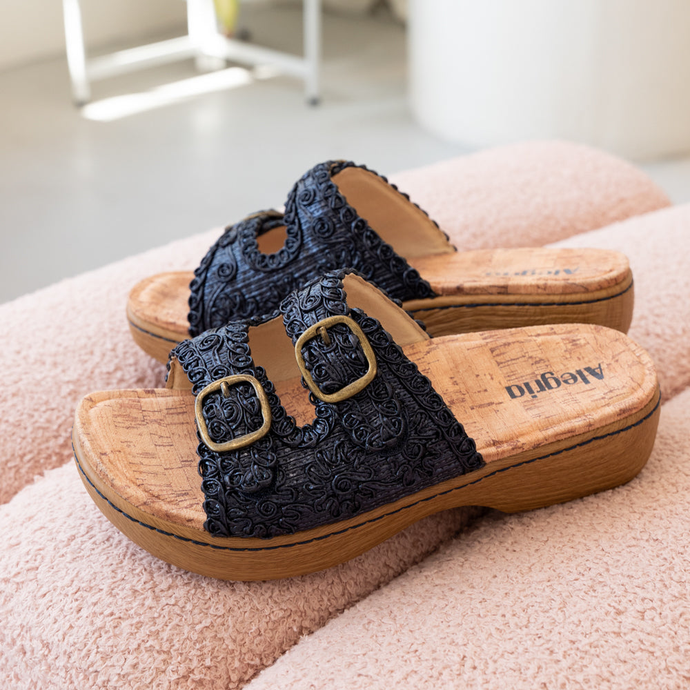 Alegria Oona Fancy Navy Sandal