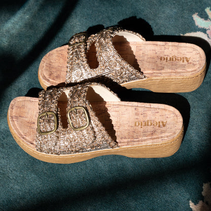 Alegria Oona Fancy Gold Sandal