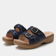 fancy navy sandal