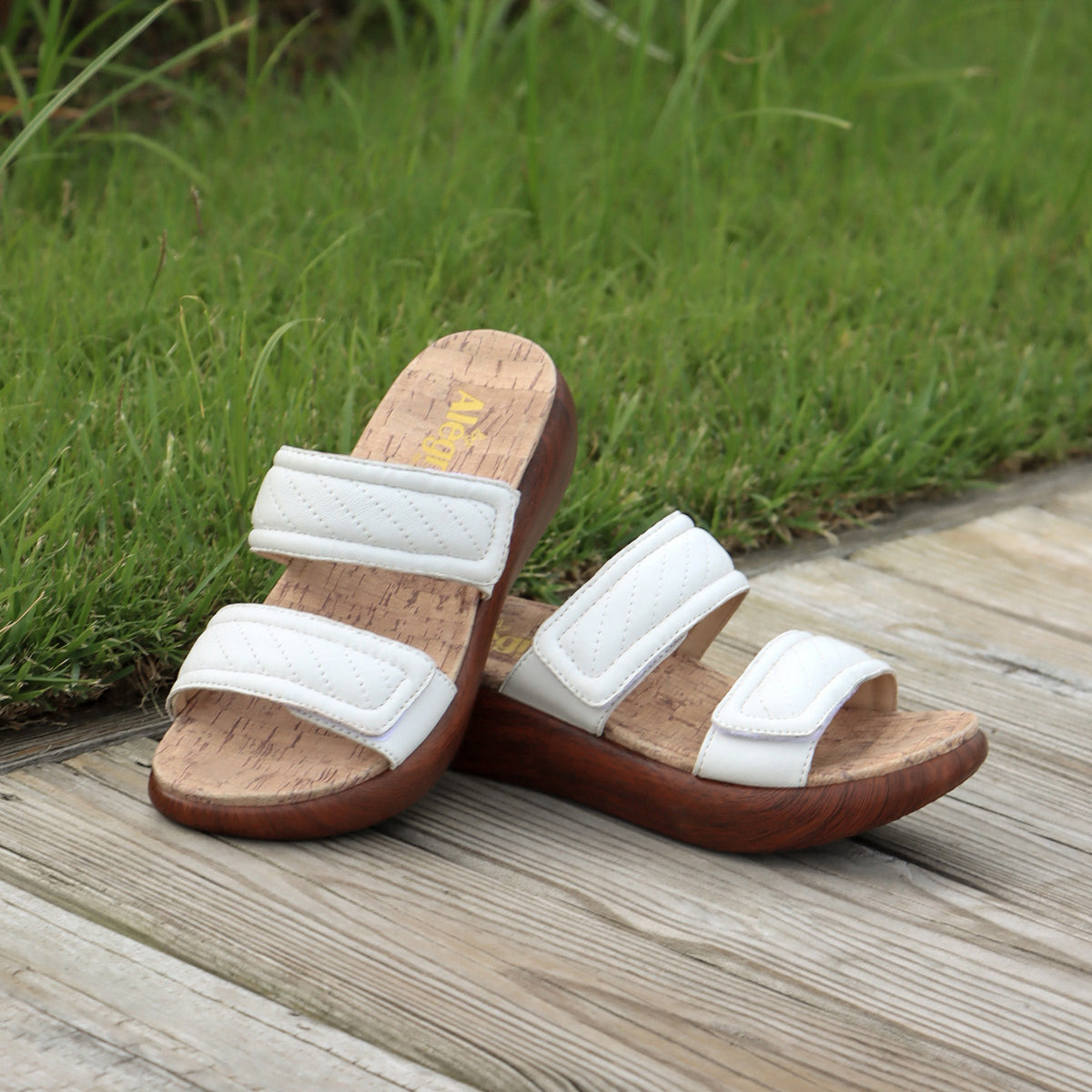 Alegria Brayah White Sandal