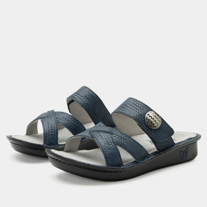 basketry navy sandal,36