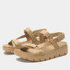 aged sand sandal
