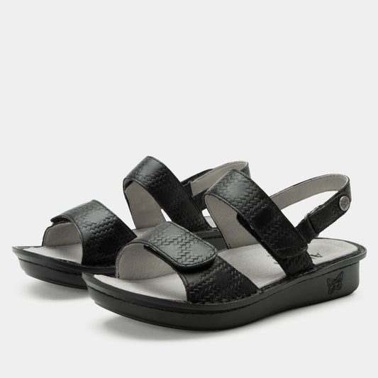 Alegria Verona Basketry Black Sandal