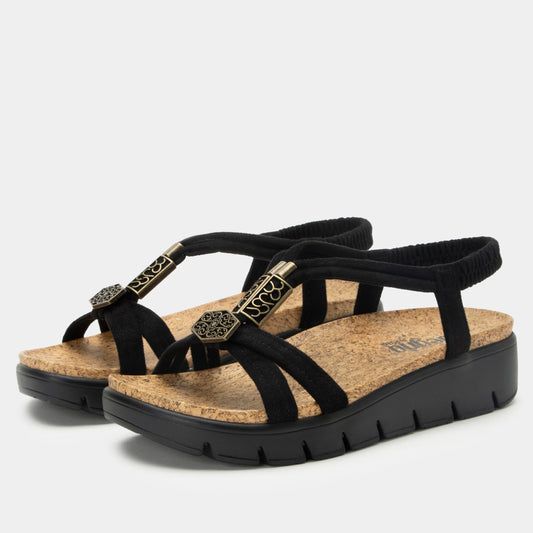 Alegria Roz Casual Black Sandal
