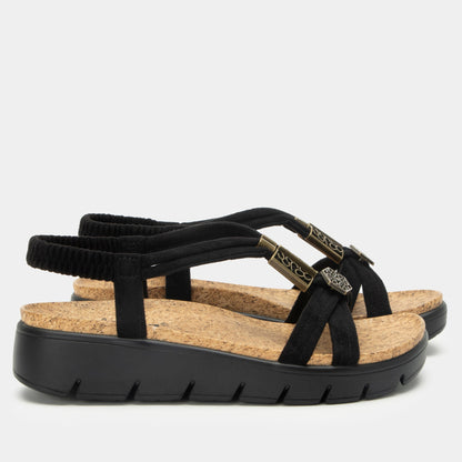 Alegria Roz Casual Black Sandal