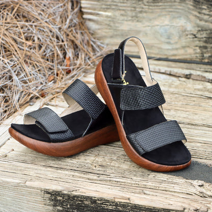 Alegria Bailee Woven Noir Sandal