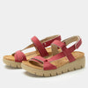 washed ruby sandal