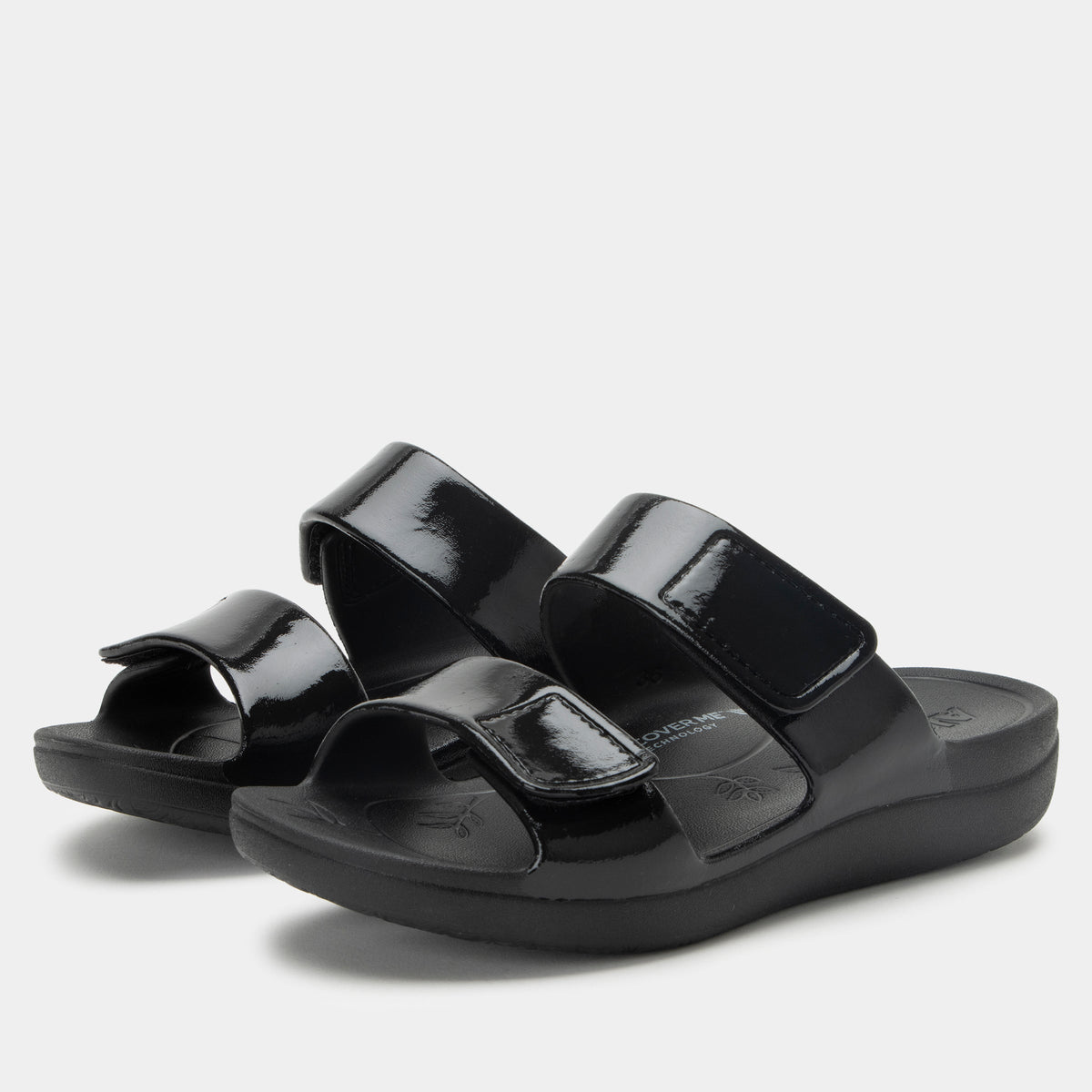 black gloss sandal,36