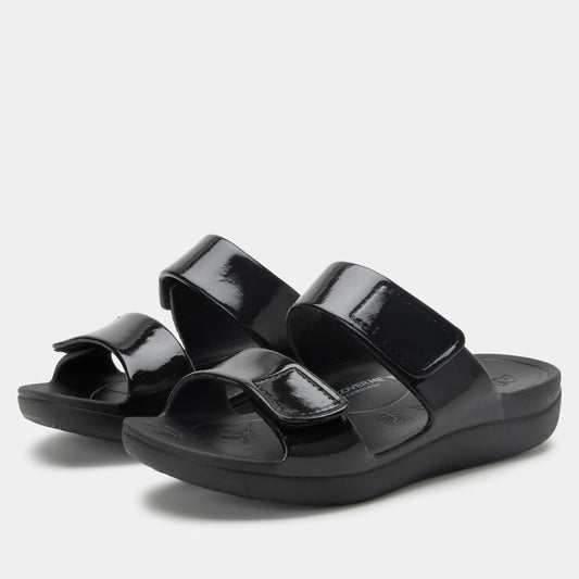 Alegria Orbyt Black Gloss Sandal