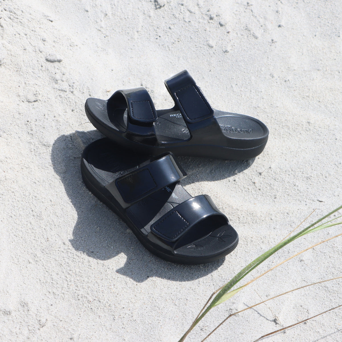 Alegria Orbyt Black Gloss Sandal