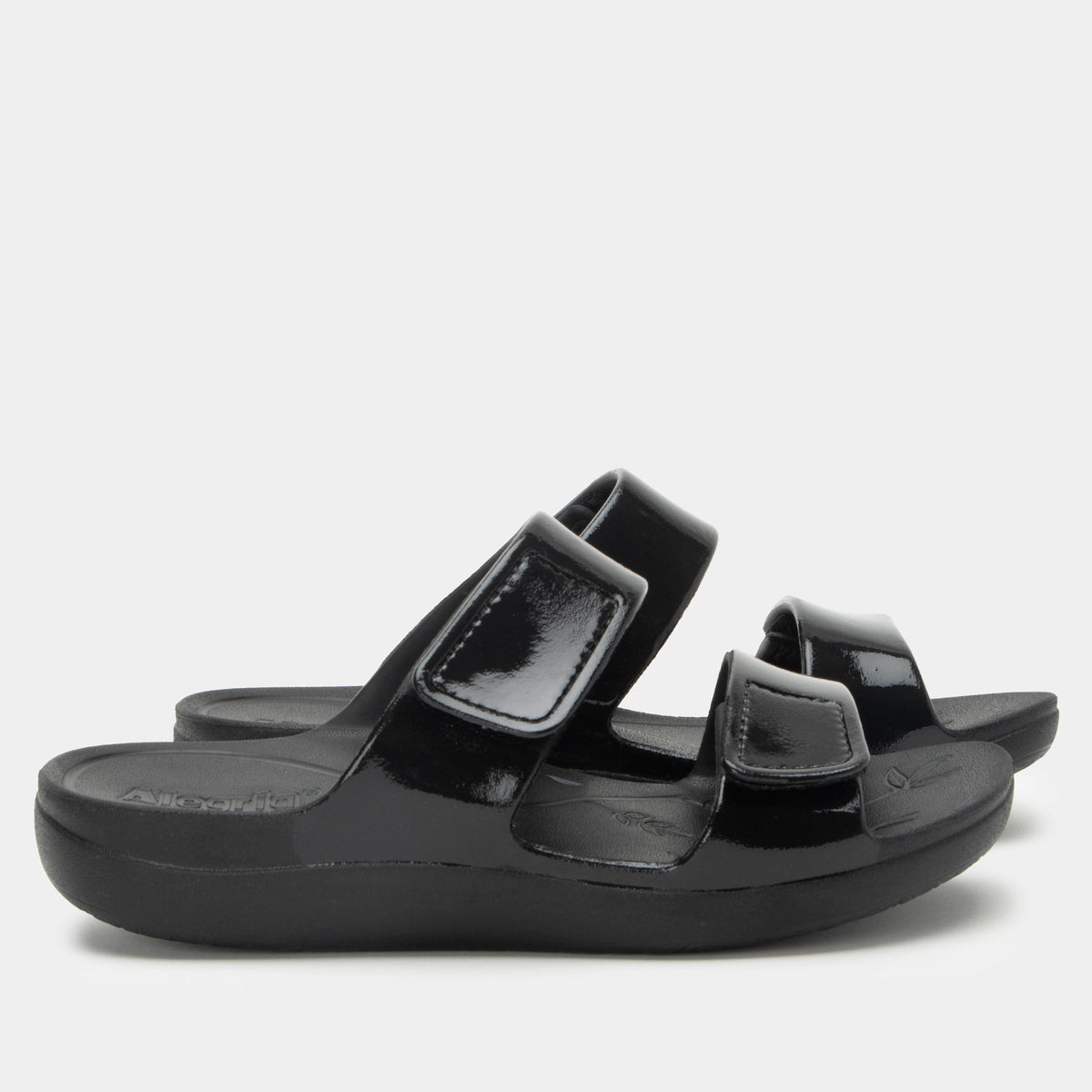 Alegria Orbyt Black Gloss Sandal