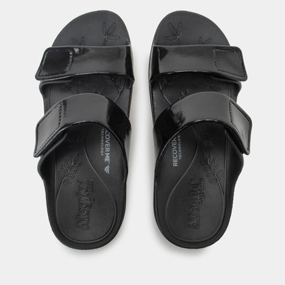 Alegria Orbyt Black Gloss Sandal
