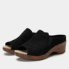 stretch black sandal