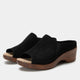 stretch black sandal