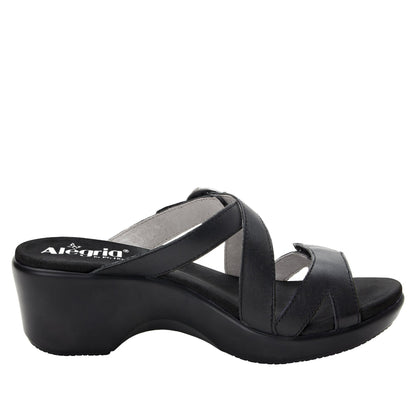Alegria Roux Black Wedge Sandal