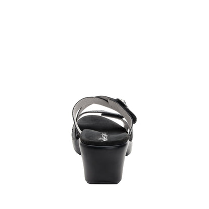 Alegria Roux Black Wedge Sandal