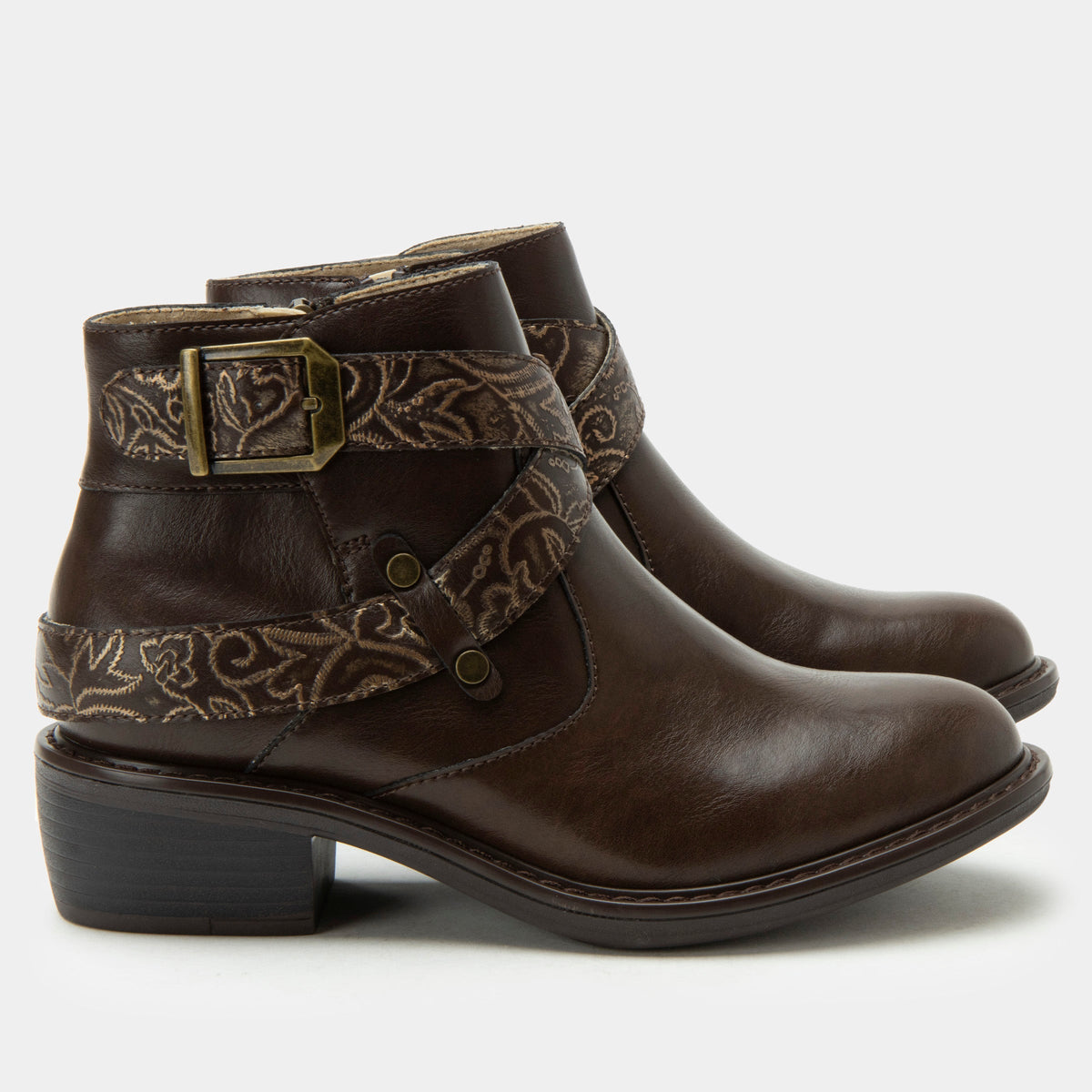 Alegria Millie Embroider Me Brown Boot