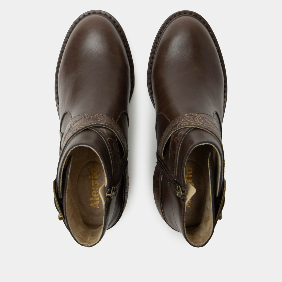 Alegria Millie Embroider Me Brown Boot