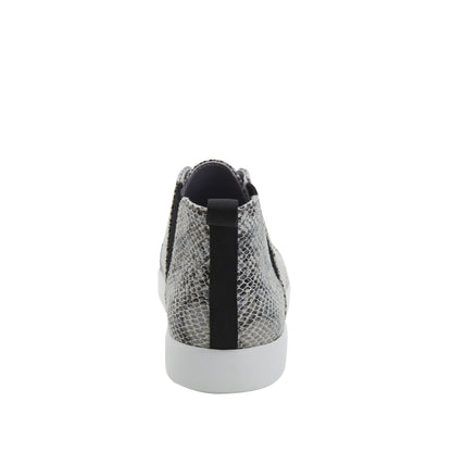 Alegria Parker Grey Snake Bootie