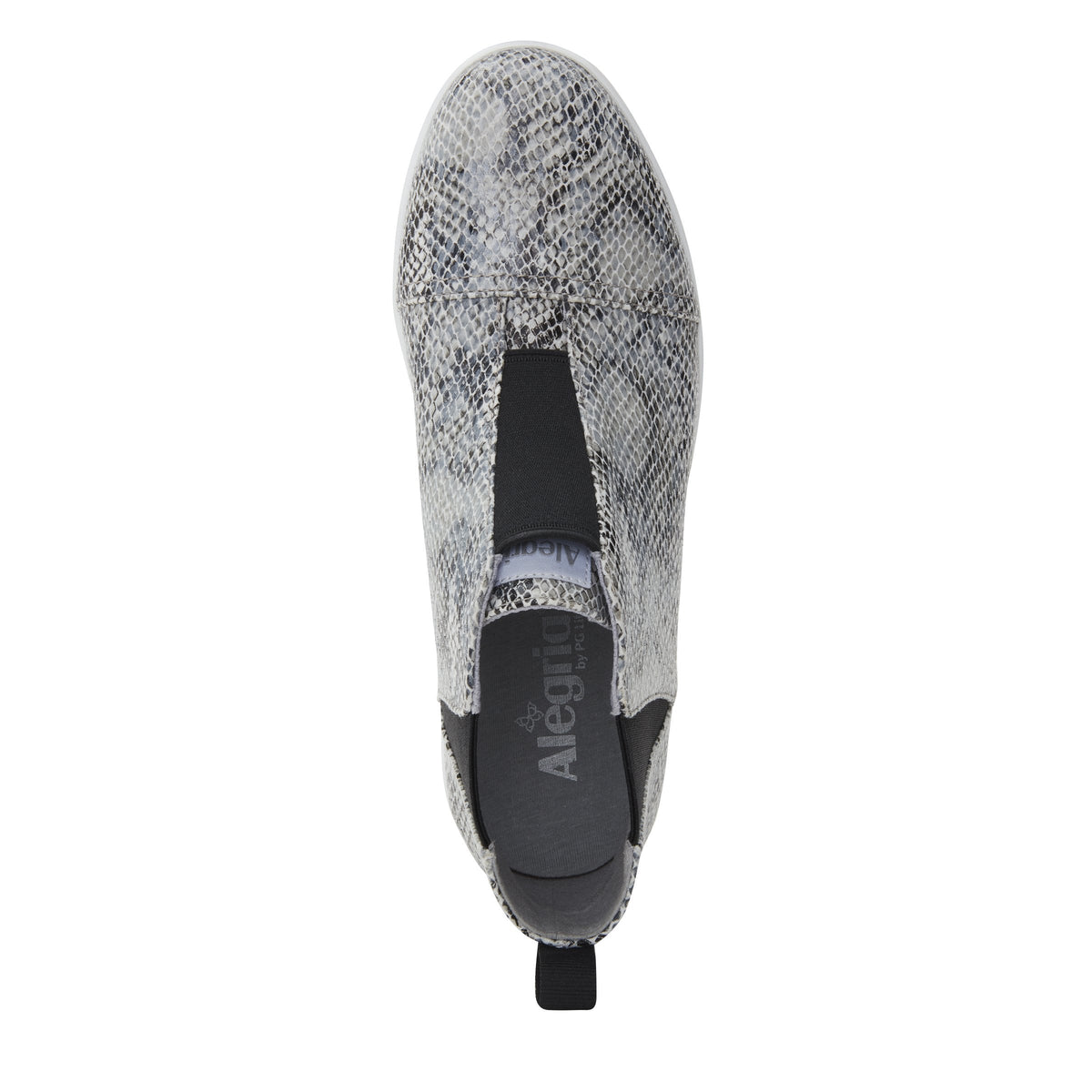 Alegria Parker Grey Snake Bootie