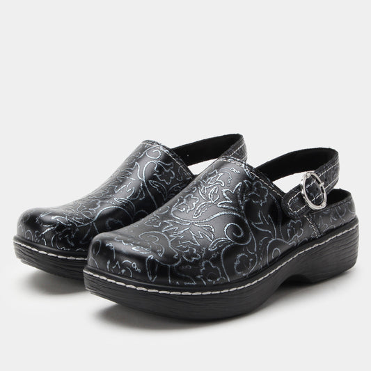 Alegria Olie Embroider Me Pewter Shoe