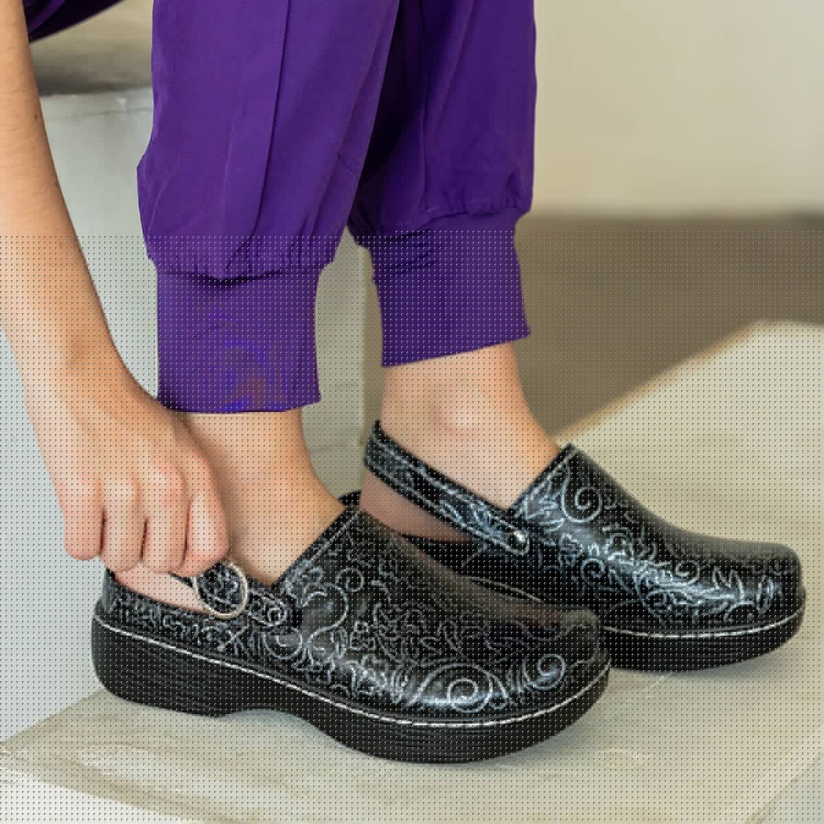 Alegria Olie Embroider Me Pewter Shoe