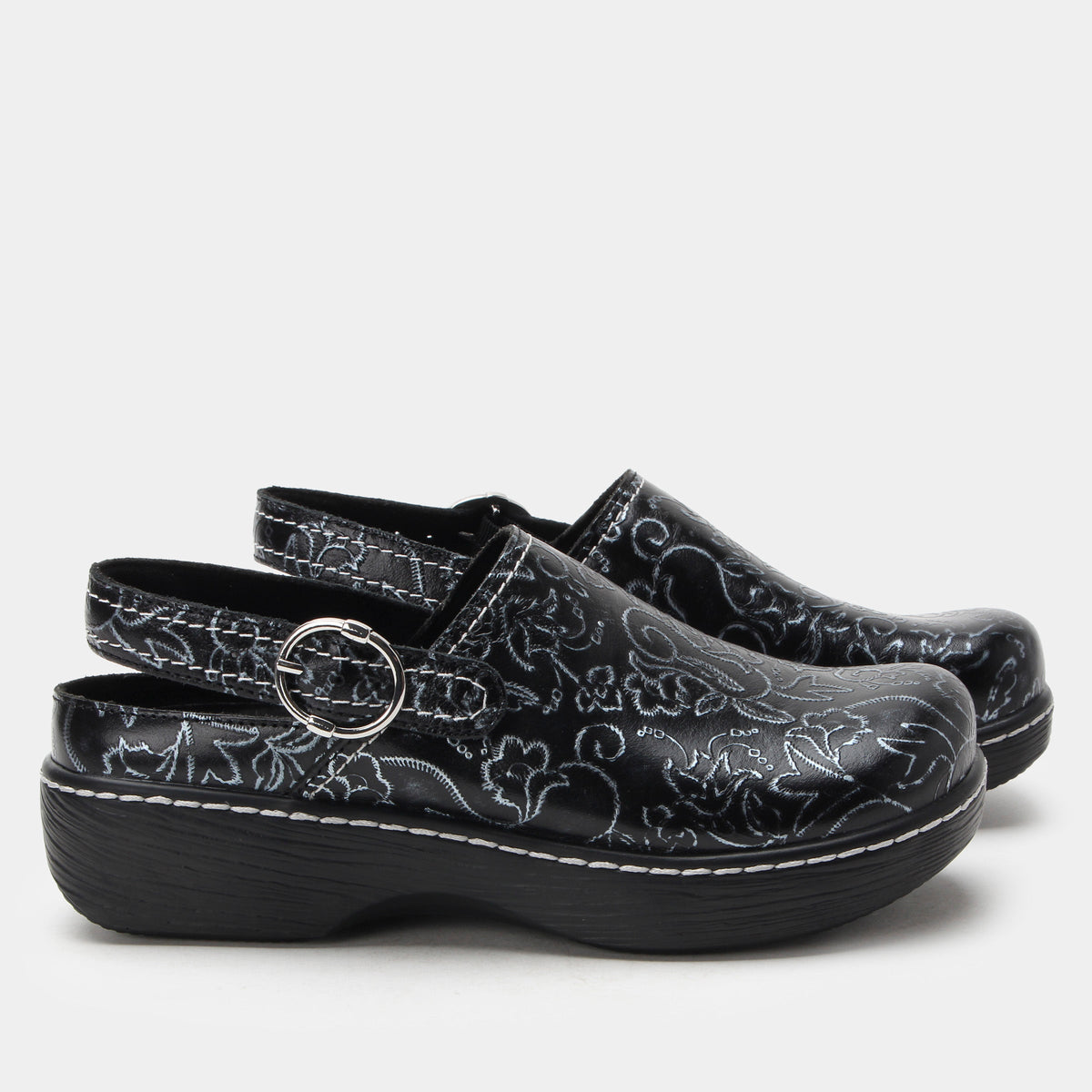 Alegria Olie Embroider Me Pewter Shoe