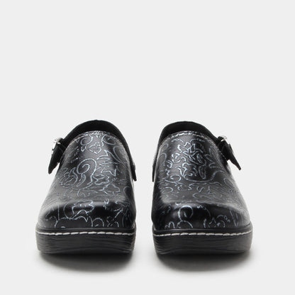 Alegria Olie Embroider Me Pewter Shoe