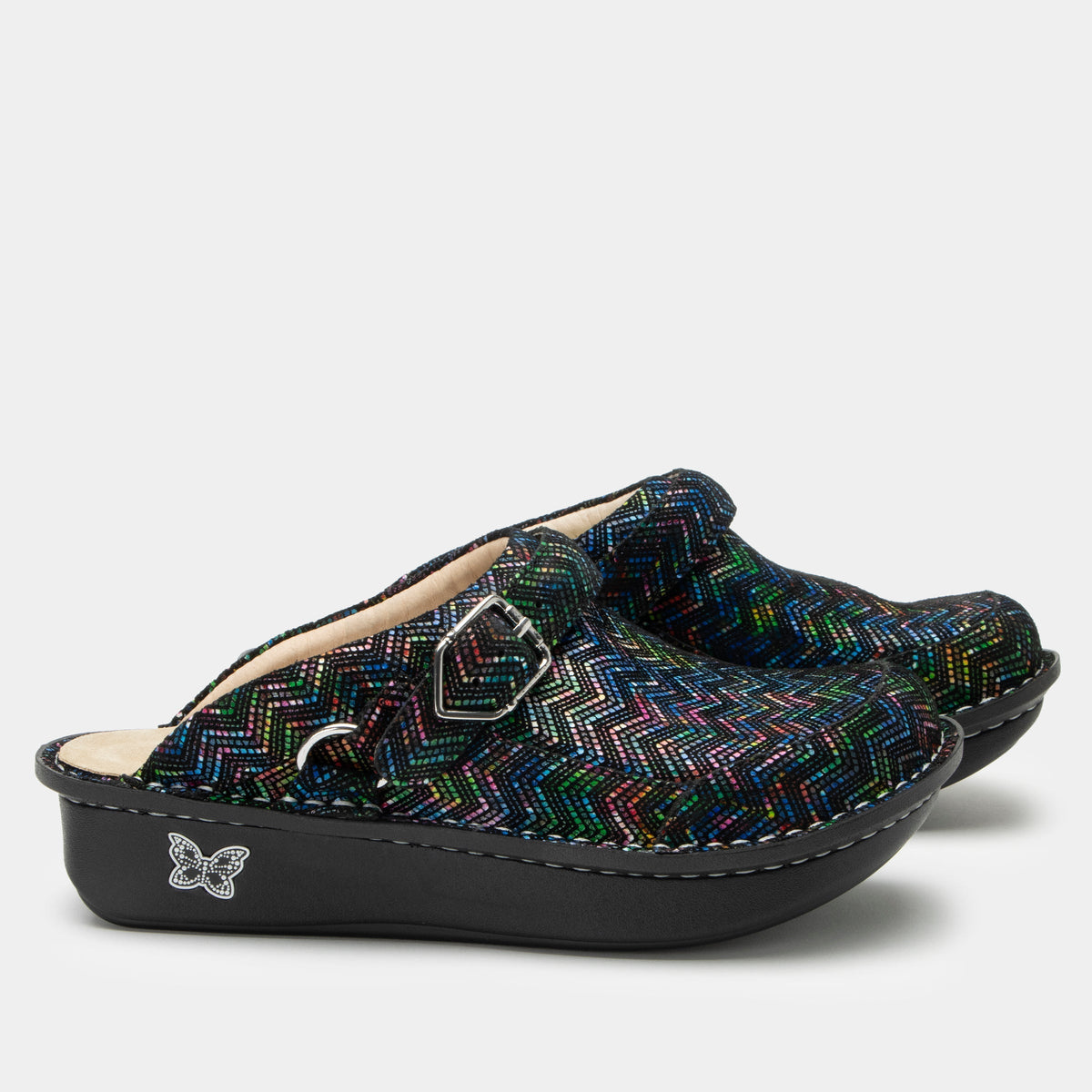 Alegria Seville Ric Rack Rainbow Clog
