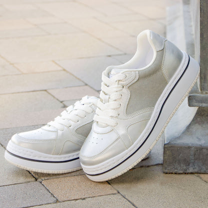 Alegria Alyster Shimmer Silver Shoe