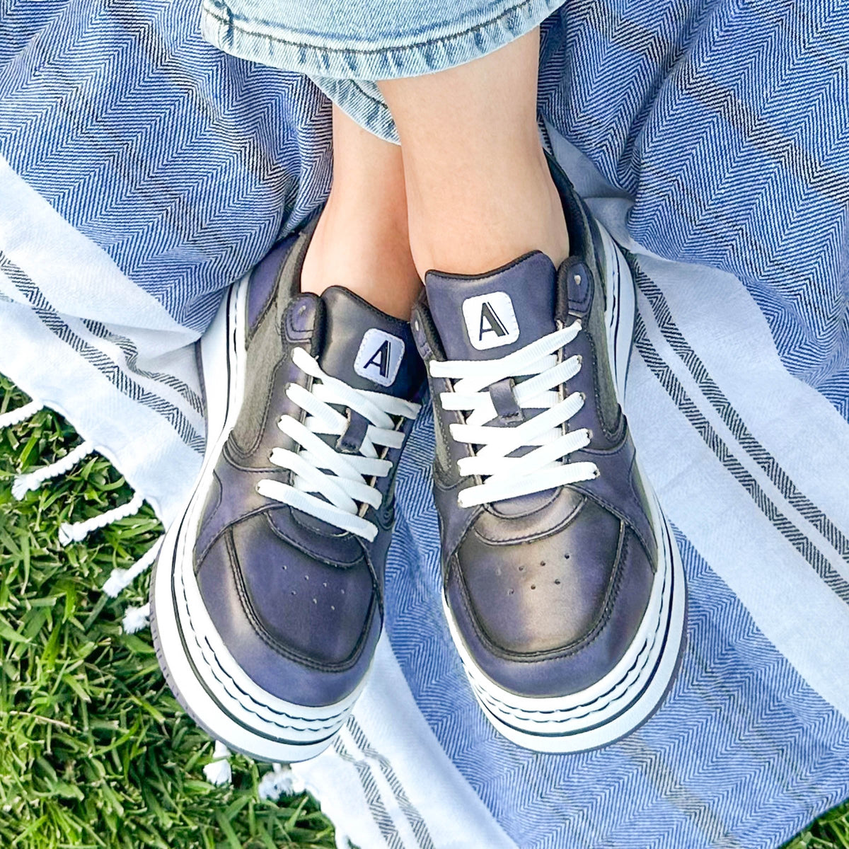 Alegria Alyster Blue Black Shoe
