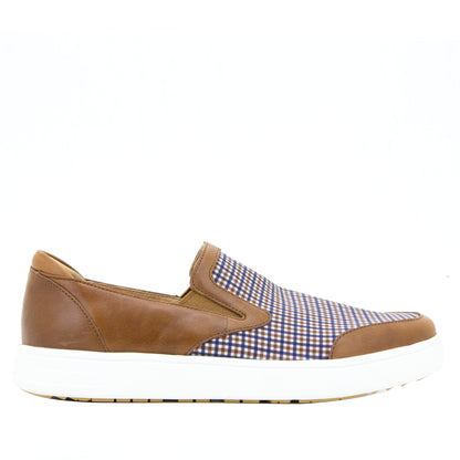 Alegria Alegria Men's Bender Tan Plaid Shoe