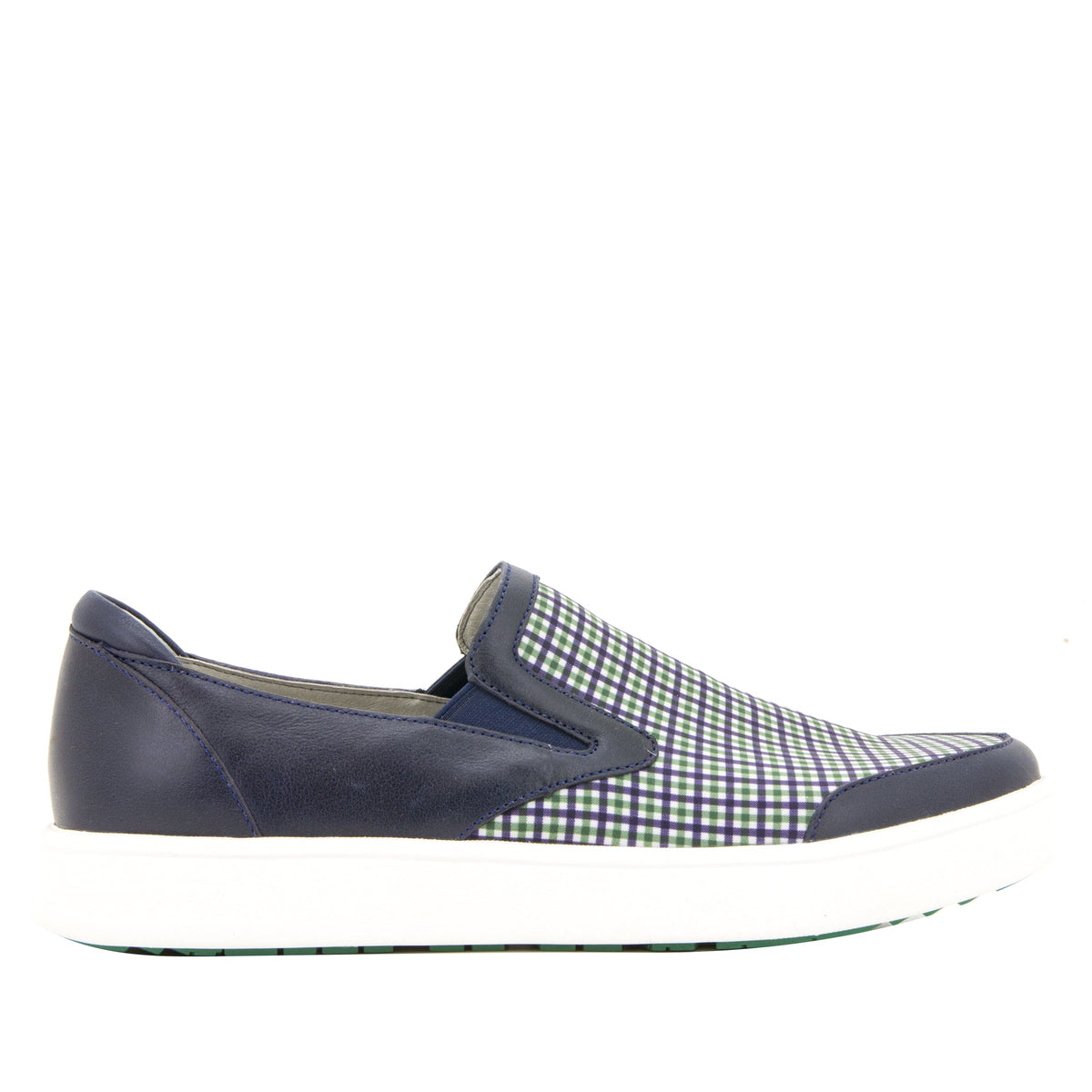Alegria Alegria Men's Bender Navy Plaid Shoe