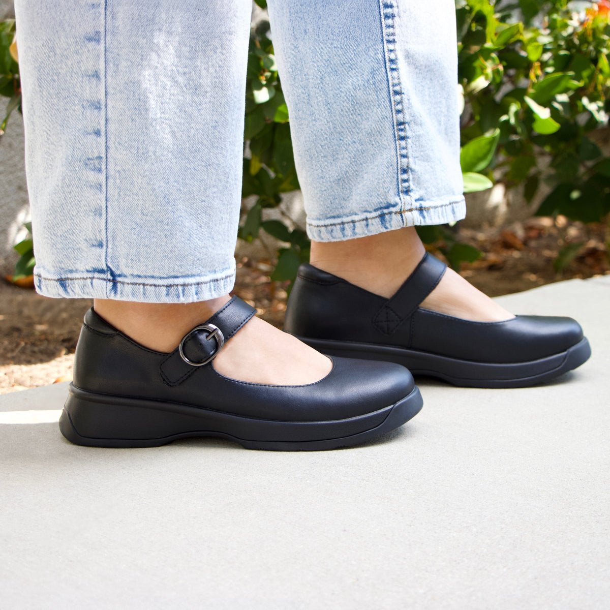 Alegria Jazmine Black Nappa Shoe
