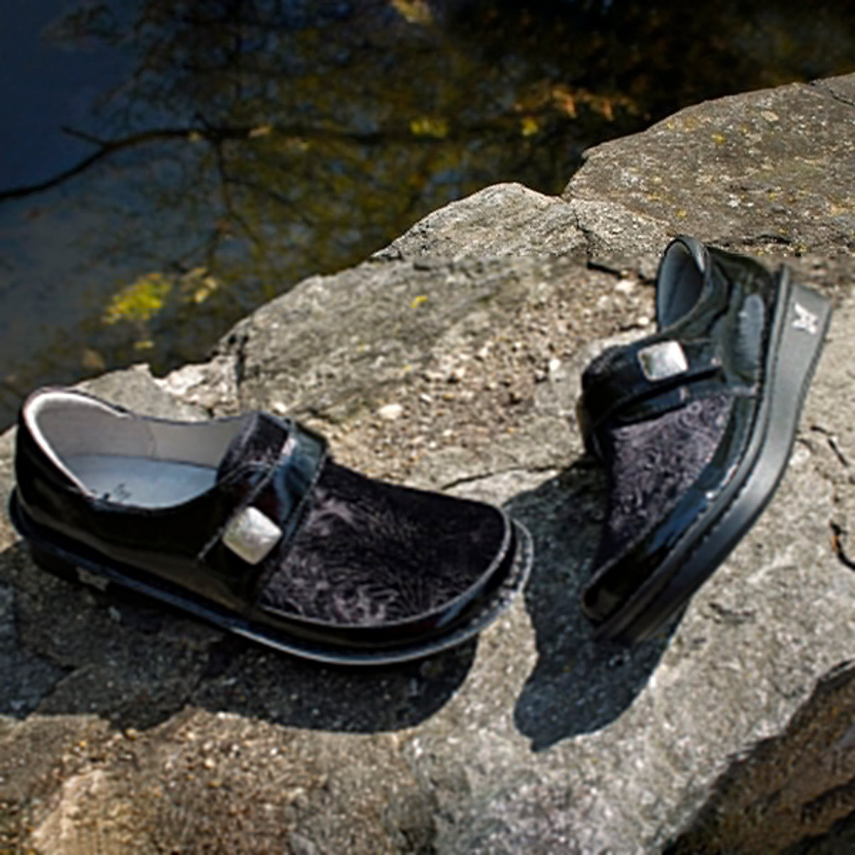 Alegria Brenna Raven Velvet Shoes