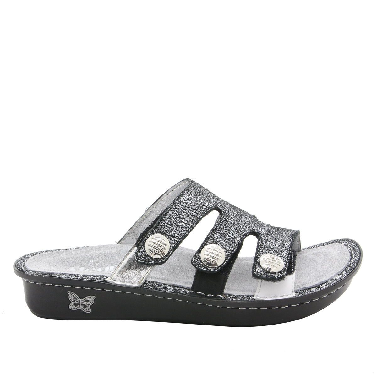 Alegria Venice Chirpy Pewter Sandal