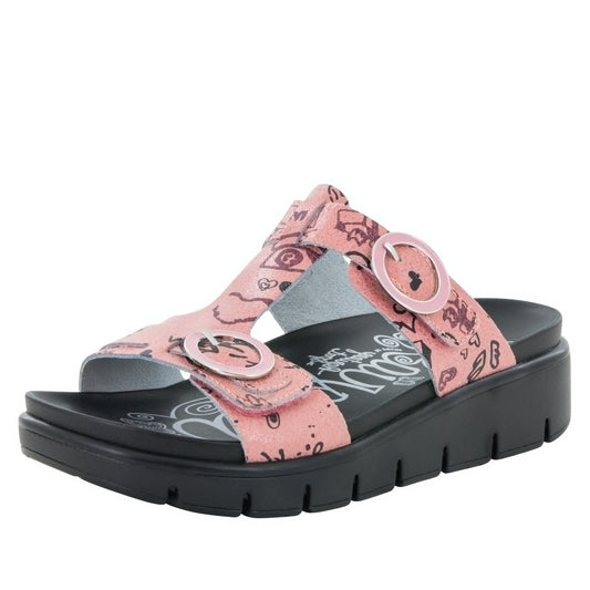 Alegria Vita Red Scribble Sandal