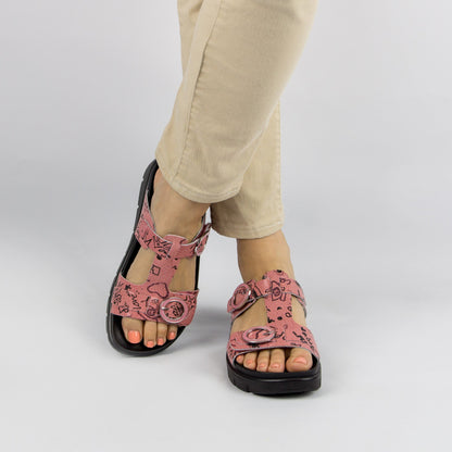 Alegria Vita Red Scribble Sandal