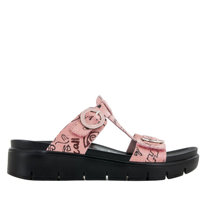 Alegria Vita Red Scribble Sandal