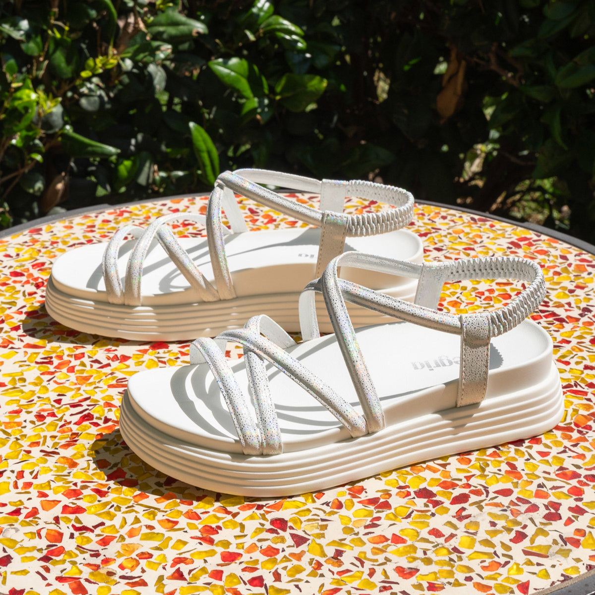 Alegria Audie Phosphorescence White Sandal